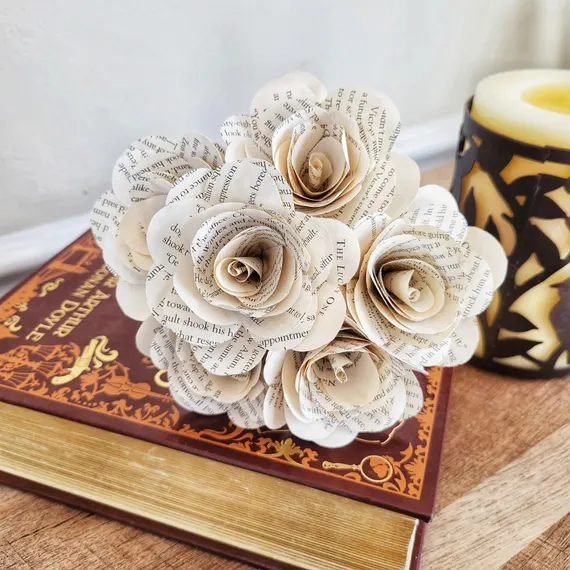 Book Page Roses