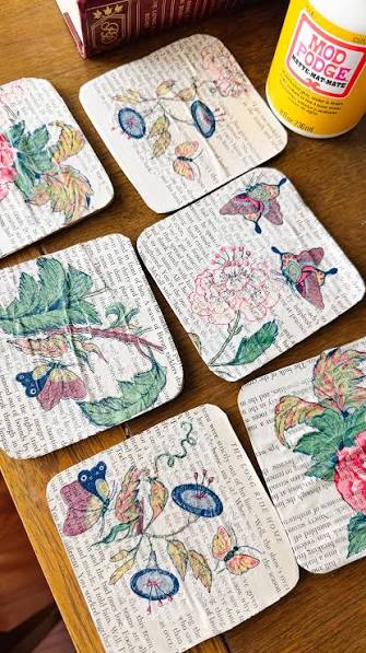 Napkin Decoupage Coasters